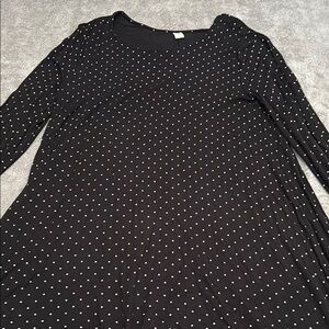 Old Navy Black Long Sleeve V-Neck Dress
